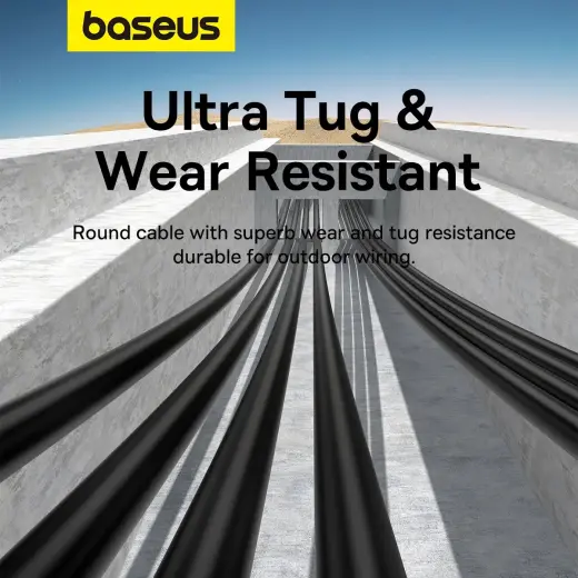 Baseus High Speed ââCat 5 RJ-45 1000Mb|s Ethernet cable 8m round - black Фото num