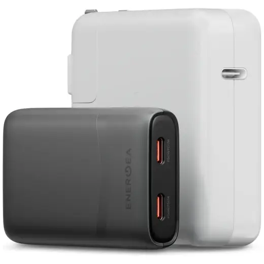 Wall charger Energea TravelWorld Edge 65W 2xUSB-C PD|PPS|QC3.0 (US|UK|EU) graphite Foto 2