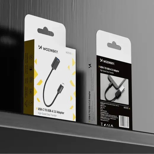 Wozinsky WOTGY1S USB-C 3.0 (male) - USB-A 3.0 (female) OTG Adapter - Black Фото num