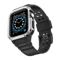 Protect Strap Band Band with Case for Apple Watch 7 | SE (41|40 | 38mm) Case Armored Watch Cover Black Фото num