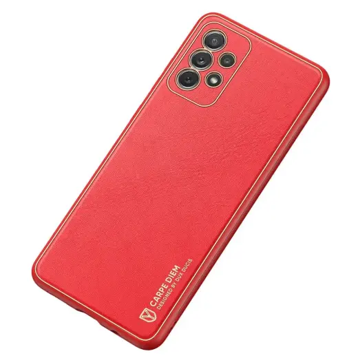 Dux Ducis Yolo elegant case made of soft TPU and PU leather for Samsung Galaxy A72 4G red Photo