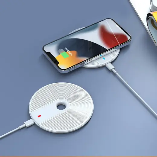 Wireless Induction Charger QI Universal Fast Charge - FC06 15W White (min.2A) Фото num