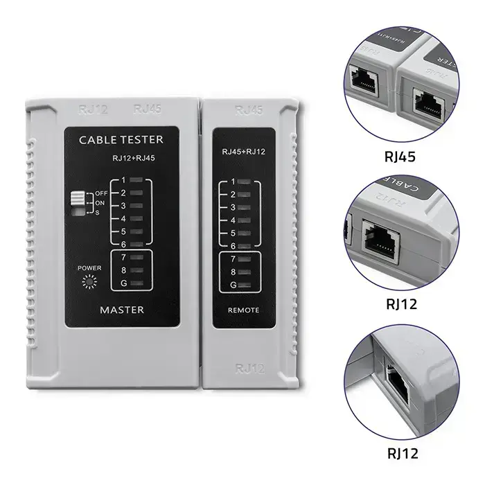Qoltec Cable networks tester | RJ45 | RJ12 Foto 3