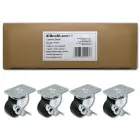 Qoltec Castors with brake for racks 19''| 4pcs. Foto 8