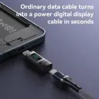 Yesido Adapter OTG GS24 - Typ C (male) to Type C (female) - with LCD display black Фото num