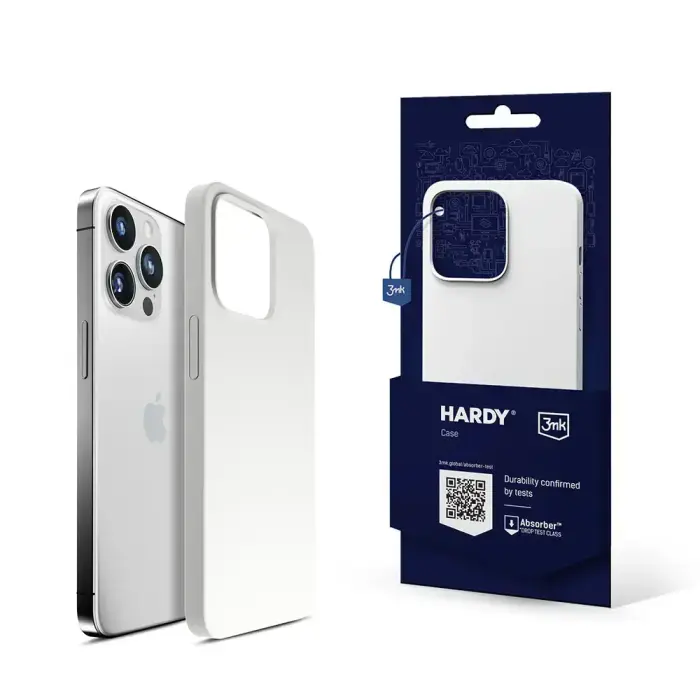 3MK Hardy Case iPhone 15 Pro Max 6.7" silver-white MagSafe
