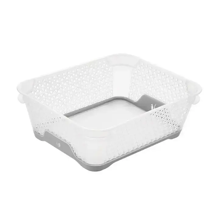 Mini basket A6 with anti-slip Jonas 20x16x7cm transparent/grey