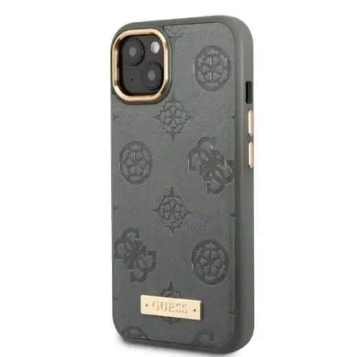 Guess GUHMP13MSAPSTG iPhone 13 6,1" szary|grey hardcase Peony Logo Plate MagSafe Фото num
