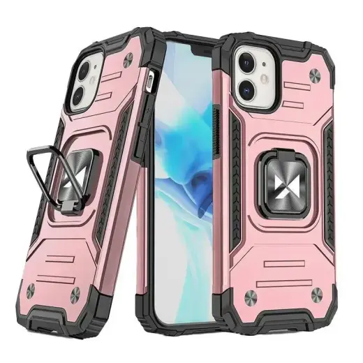 Wozinsky Ring Armor чехол с подставкой для телефона iPhone 14 золотой