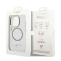 Guess GUHMP14XHTRMS iPhone 14 Pro Max 6,7" srebrny|silver hard case Metal Outline Magsafe Фото num