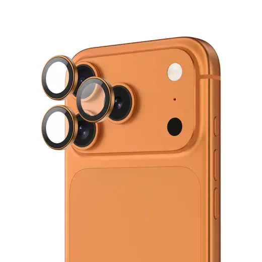 Benks Tempered glass DR Sapphire Lens Protector on camera for Iphone 17 Pro|17 Pro Max (lens 3 pieces) orange Foto 2