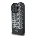 DKNY PU Leather Repeat Pattern Bottom Stripe MagSafe Case for iPhone 16 Pro Black — Foto 2
