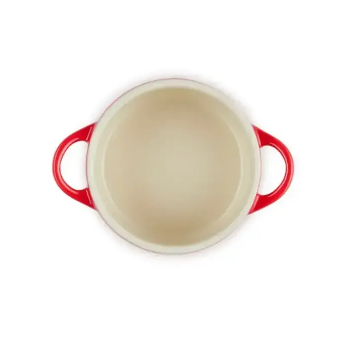 Мини-кастрюля из каменной керамики, диаметр 10 см, красная. Фото num