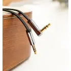 Ugreen flat angled cable AUX audio cable 3.5 mm mini jack 0.5 m black (AV119 10596) Photo