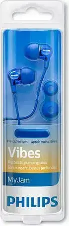 Wired earphones with microphone jack 3,5mm PHILIPS SHE3705BL blue Foto 3