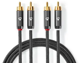 Kabelis Nedis 2x RCA - 2x RCA 1m