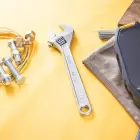 Регулируемый гаечный ключ 12" Deli Tools EDL012A (серебристый) Фото num