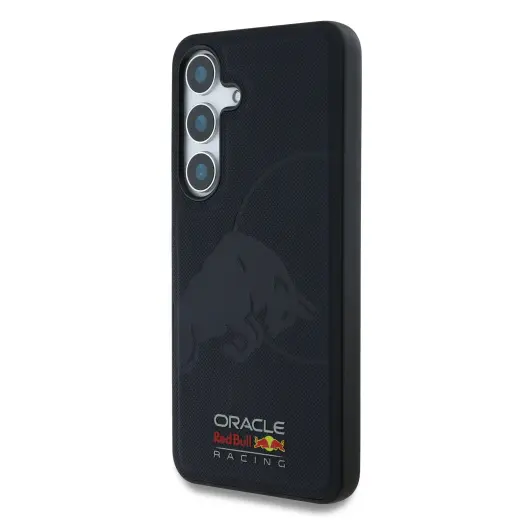 Red Bull Leather Meshed Debossed Logo MagSafe Case for Samsung Galaxy S25 Navy Фото num