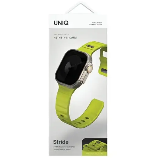 Uniq Stride Apple Watch Strap 42 | 44 | 45 | 49 mm - Lime Foto 7