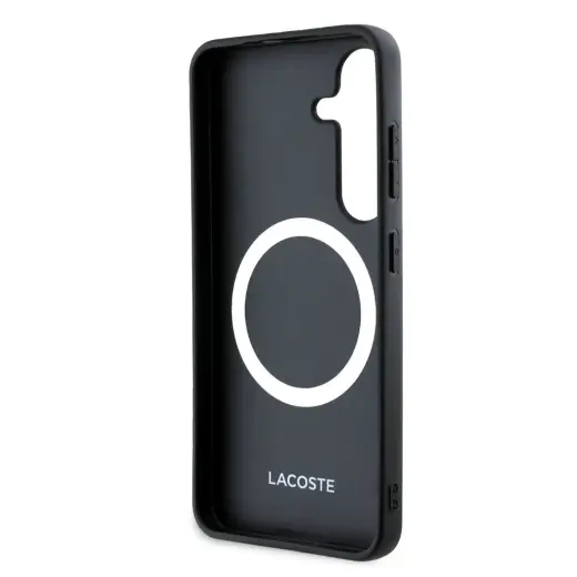 Lacoste Iconic Petit Pique Woven Logo MagSafe Case for Samsung Galaxy S25 Green Foto 5