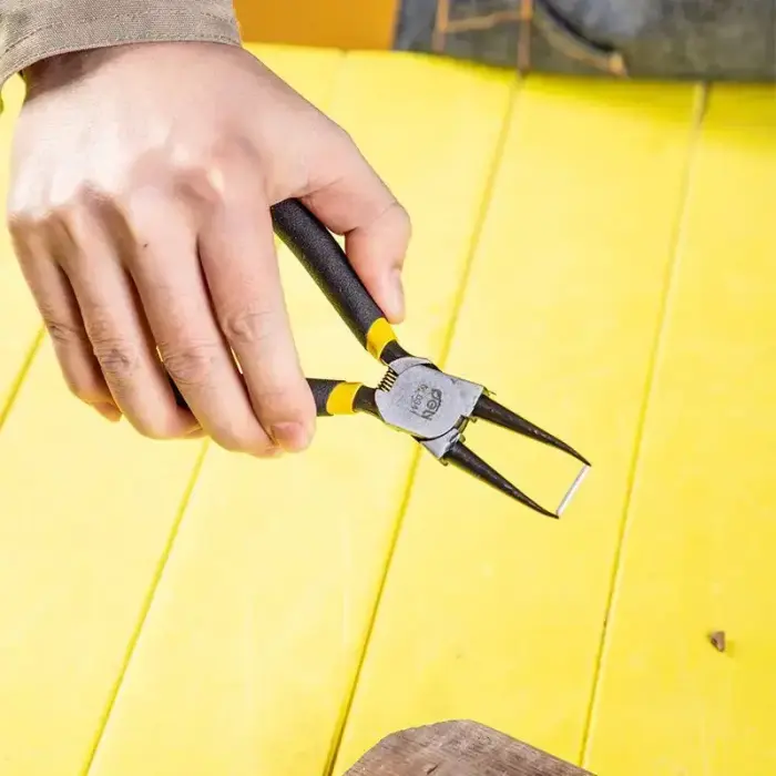 Taisnās iekšējās riņķcirkuļu knaibles 7" Deli Tools EDL0341 (melnas) Foto 4