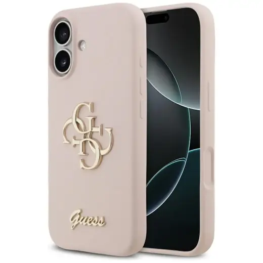 Guess Silicone Big 4G Script Case for iPhone 17 Pink