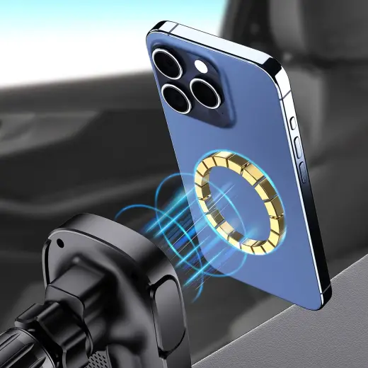 Dudao FW11 car phone holder with 15W inductive charger for air vent | cockpit - black Photo