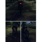 Rockbros LKWD-R1 Rear Bike Light with Laser and Remote Control + Micro USB - USB-A Cable - Black Foto 5