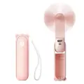 Jisulife Handheld Fan Life8 Plus Portable USB Fan with Power Bank Function 4500mAh and Flashlight - Pink Foto 1
