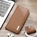 Dux Ducis Hivo Leather Flip Cover Genuine Leather Wallet for Cards and Documents iPhone 14 Pro Brown Фото num