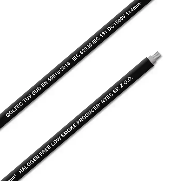 Qoltec Photovoltaic solar cable | 4mm² |  100m | black Foto 4