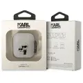 Karl Lagerfeld 3D Logo NFT Karl and Choupette TPU Glitter Case for Airpods 1|2 White Фото num