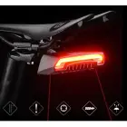 Rockbros LKWD-R1 Rear Bike Light with Laser and Remote Control + Micro USB - USB-A Cable - Black Foto 3