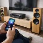 Qoltec Wireless Audio HiFi Home&Car Transmitter Receiver | Bluetooth 6.0 | NFC | 2 x RCA | 1 x 3.5mm MiniJack | Microphone Foto 2