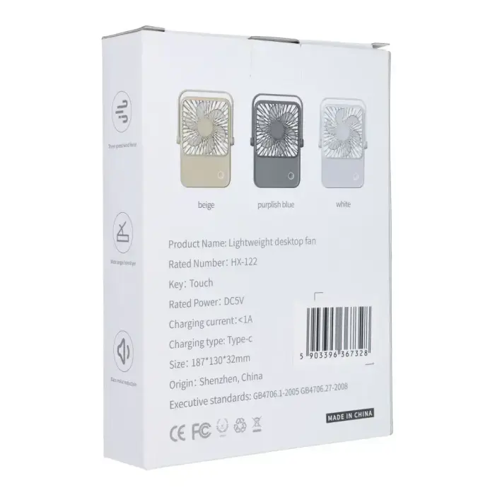 Desk fan with adjustable stand HX-122 white Foto 5