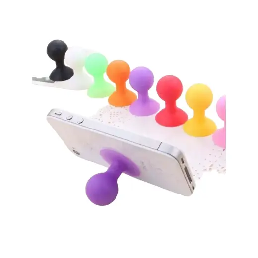 Phone holder with a round head - red Photo