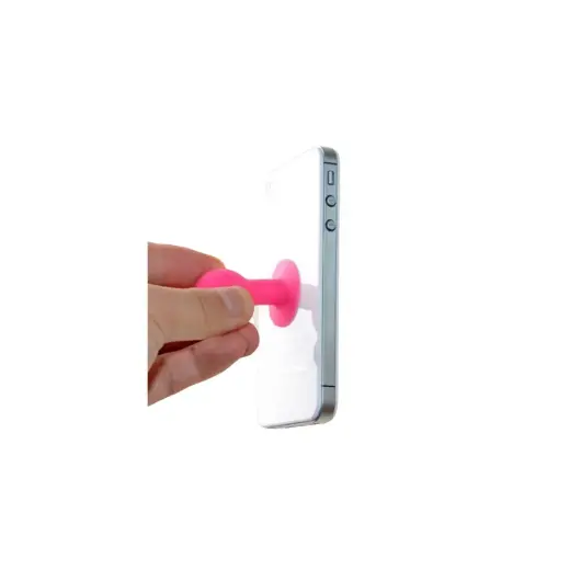 Phone holder with a round head - red Photo