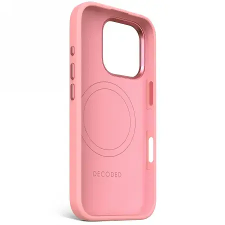 Decoded AntiMicrobial Silicone Stacks Backcover with MagSafe for iPhone 16 Pro - Pink Foto 3