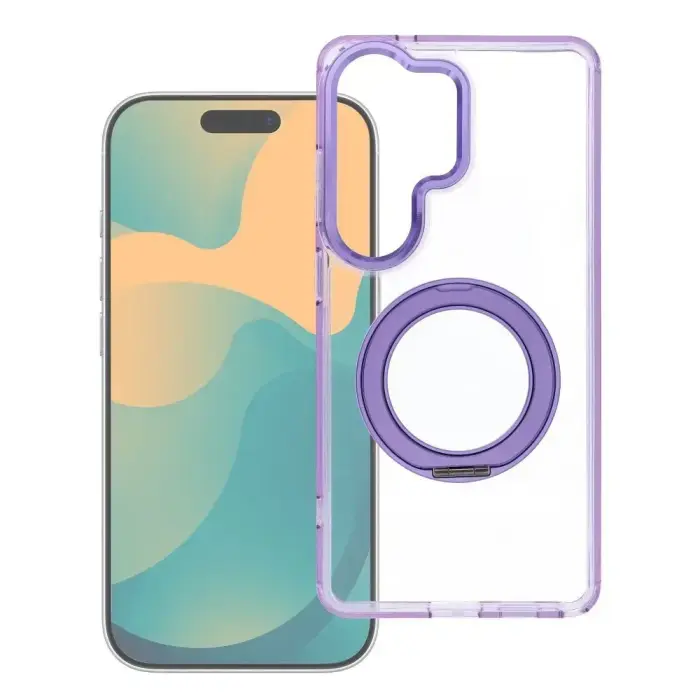 Case for Xiaomi Redmi 17C 5G Frame Circle Stand compatible with MagSafe purple