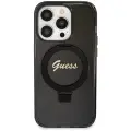 Guess GUHMP13LHRSGSK iPhone 13 Pro | 13 6.1" czarny|black hardcase Ring Stand Script Glitter MagSafe Фото num