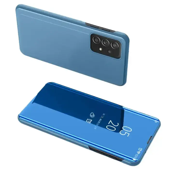 Clear View book type phone case for Samsung Galaxy A73 (A736) blue