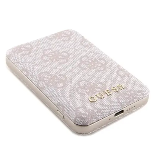 Zestaw Guess GUBPM5P15S4GEMGP iPhone 15 6.1" hardcase + Powerbank 5000mAh MagSafe różowy|pink 4G Metal Logo Foto 10