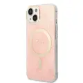 Zestaw Guess GUBPP14SH4EACSP Case+  Charger iPhone 14 | 15 | 13 6,1" różowy|pink hard case 4G Print MagSafe Фото num