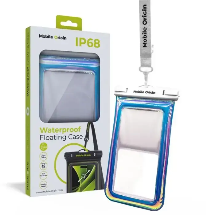 Mobile Origin Waterproof Floating Case 6,8"- glitter/white