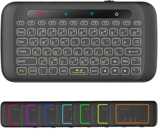 Fusion H20 mini wireless keyboard + touchpad for  PC | PS4 | XBOX | Smart TV | Android black