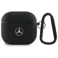 Mercedes MEA4CSLBK AirPods 4 cover        czarny|black Leather Metal Logo Фото num
