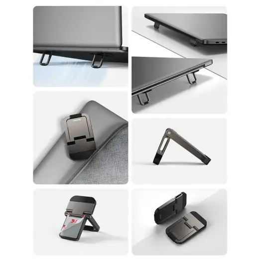 Baseus universal laptop feet stands (2 pcs.) silver (LUZC000012) Foto 15