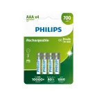 PHILIPS Rechargable battery AAA NiMH 700mAh set of 4pcs. Foto 1