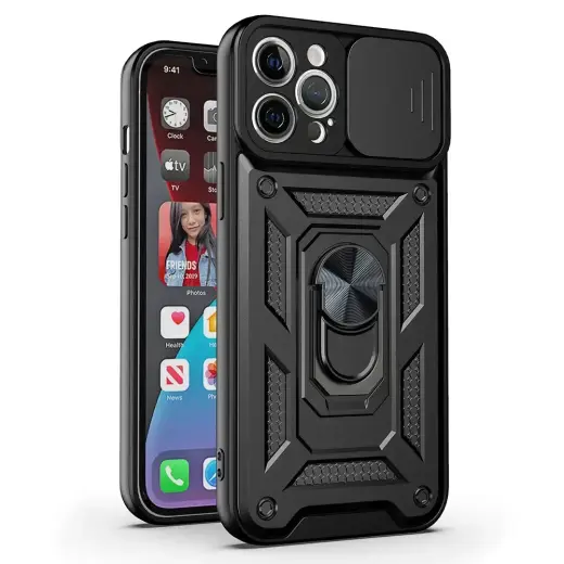 Slide Camera Armor Case for Xiaomi 17 Pro Max Black