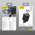 Dudao A67EU GaN 67W Wall Charger with Built-in Retractable USB-C Power Delivery Quick Charge Cable - Black Foto 9